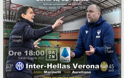 Serie A: Inter-Verona, formazioni